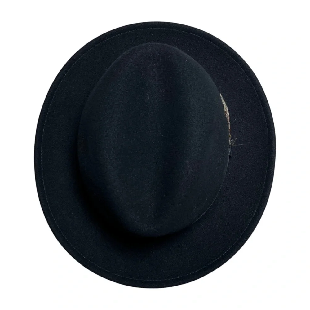 THE FLAMEKEEPERS HAT CLUB Torch MB Black Fedora Wool Felt HARLEM NEW YORK Size M